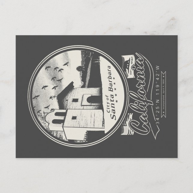 SANTA BARBARA CALIFORNIA POSTCARD (Front)