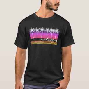 Santa Barbara California Retro Beach Vintage Sunse T-Shirt