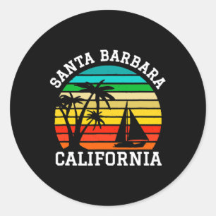 Santa Barbara California Shirts Matching Family Va Classic Round Sticker