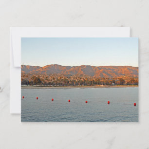 Santa Barbara, California sunset mountains Card