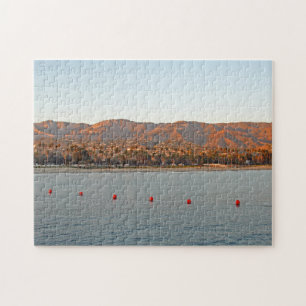 Santa Barbara, California sunset mountains Jigsaw Puzzle