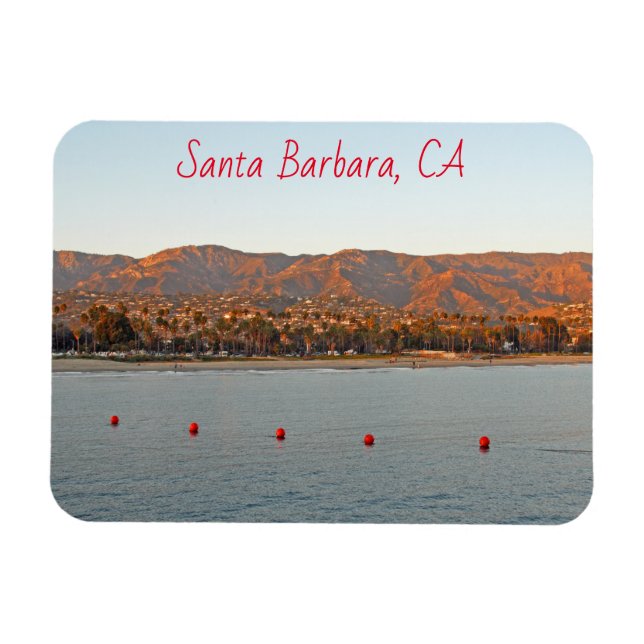 Santa Barbara, California sunset mountains Magnet (Horizontal)