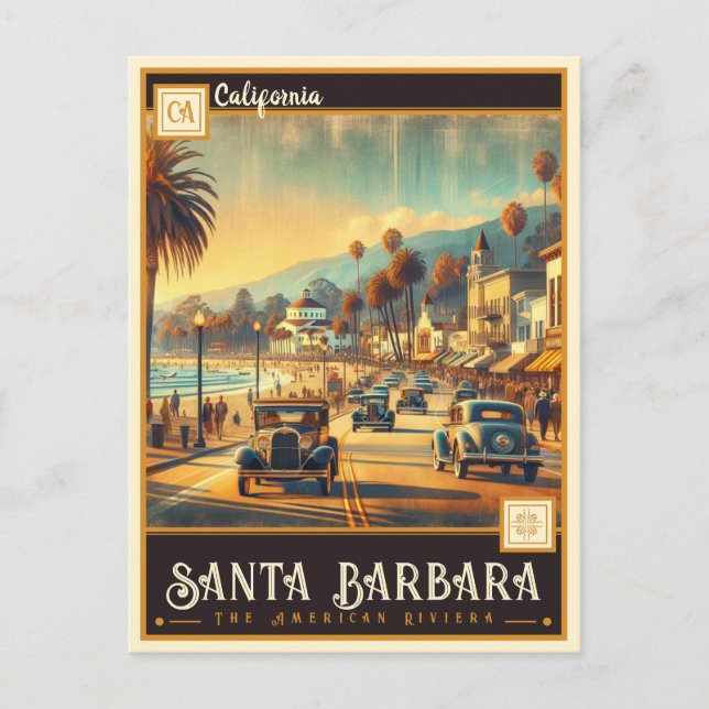 Santa Barbara, California | Vintage Postcard (Front)