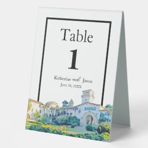 Santa Barbara Courthouse Watercolor Wedding Number
