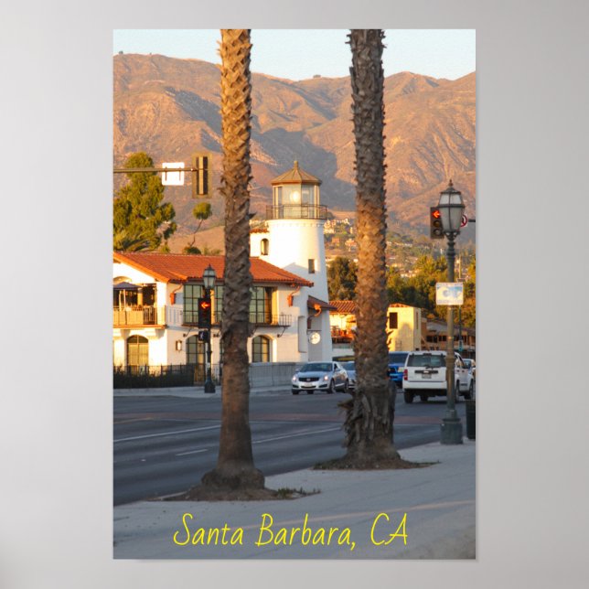 Santa Barbara lighthouse, California Poster (Front)