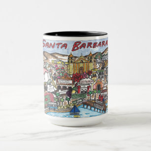 Santa Barbara Map Coffee Mug