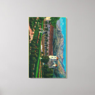 Santa Barbara Mission and Grounds Canvas Print
