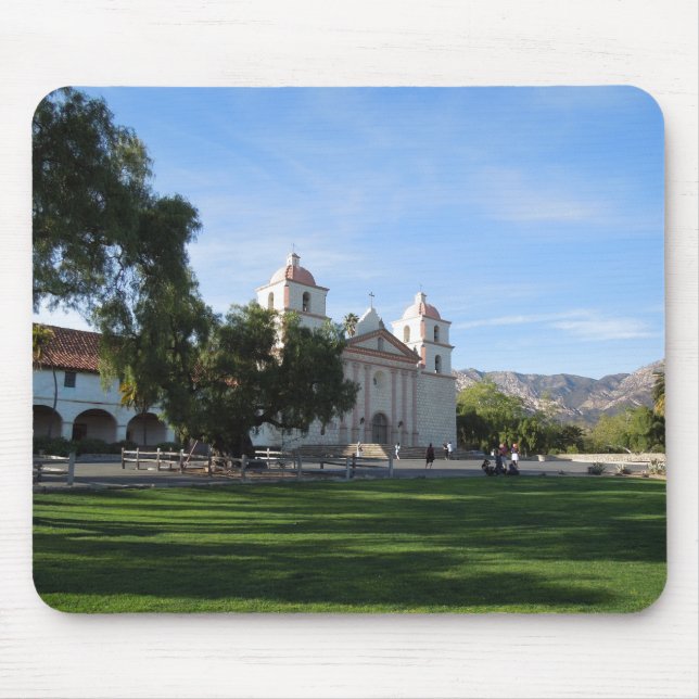 Santa Barbara Mission, California Mouse Mat (Front)