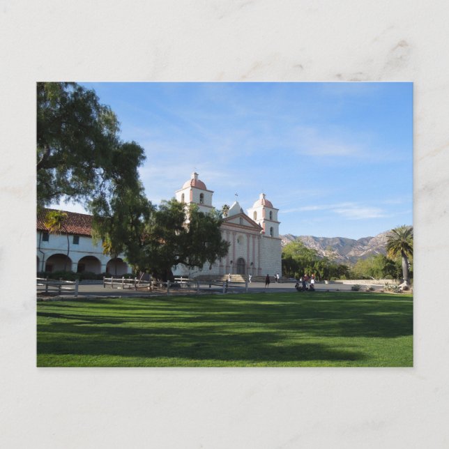 Santa Barbara Mission, California Postcard (Front)