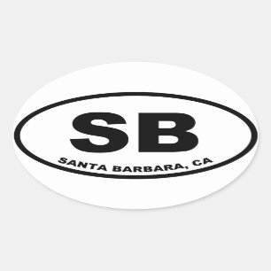 Santa Barbara SB Oval Sticker