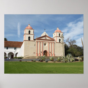 Santa Barbara Spanish Mission, California Poster