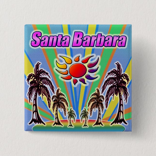 Santa Barbara Summer Love Button (Front)