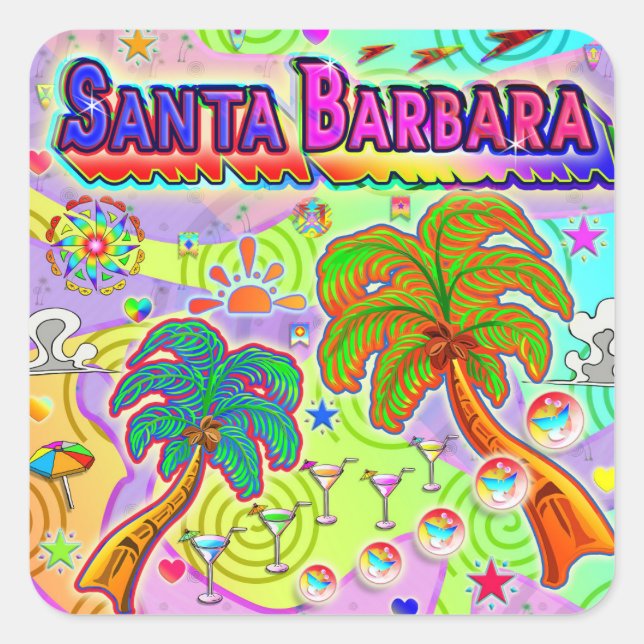 Santa Barbara Vacation Target Sticker (Front)