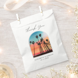 Santa Barbara Wedding Thank You Sunset Photo Favour Bags