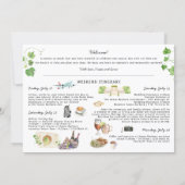 Santa Barbara | Wedding Weekend Itinerary Map Invitation (Back)