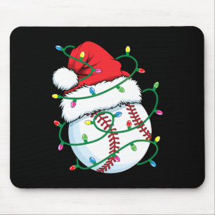 Santa Baseball Sports Ball Men Boys Christmas Xmas Mouse Mat