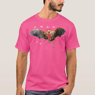 Santa Bat Animal Christmas Lights Lover Christmas T-Shirt
