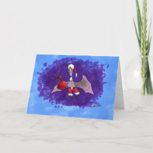 Santa Bat Christmas greeting card