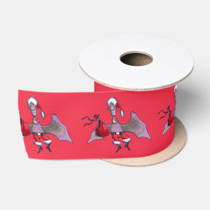 Santa Bat red ribbon spool Satin Ribbon