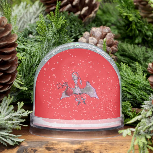 Santa Bat red snow globe (Winter)