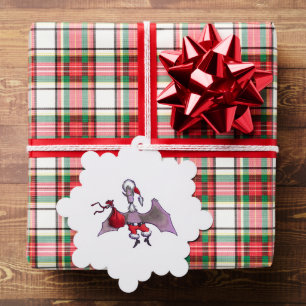 Santa Bat snowflake paper ornament