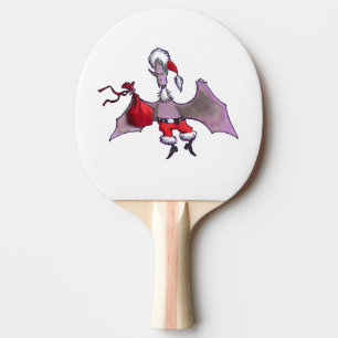 Santa Bat white ping pong paddle