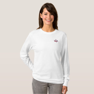 Santa Bat women white long sleeve T-shirt