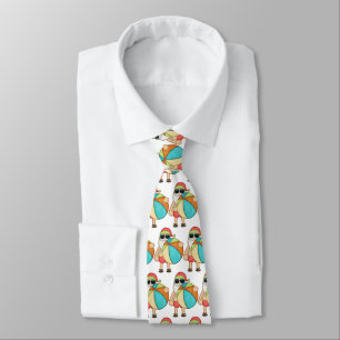 "Santa Beach Christmas Neck Tie
