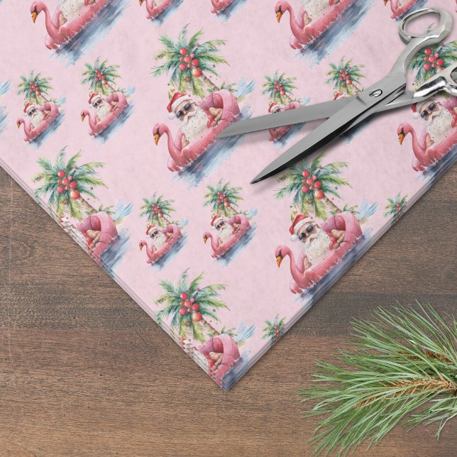 Santa Beach Christmas Tissue Paper (Santa Beach Christmas Tissue Paper)
