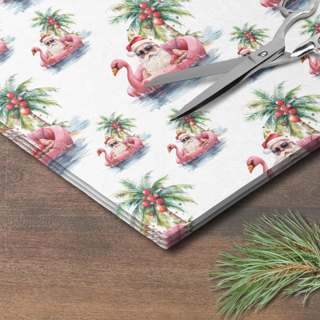 Santa Beach Christmas Tissue Paper (Santa Beach Christmas Tissue Paper)