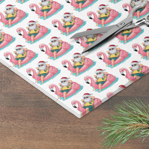 Santa Beach Christmas Tissue Paper