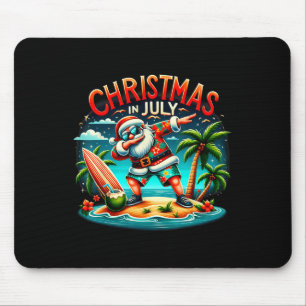 Santa Beach Funny Christmas In July Santa Summer B Mouse Mat