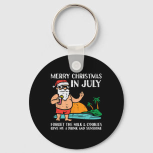 Santa Beach Merry Christmas In July Forget Milk Co Key Ring