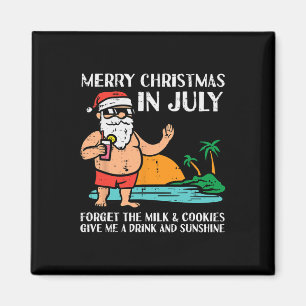 Santa Beach Merry Christmas In July Forget Milk Co Magnet
