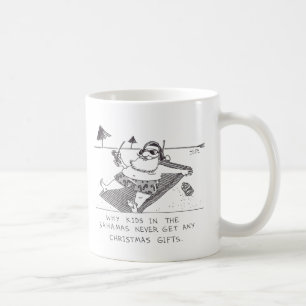 Santa Beach Time left hand mug
