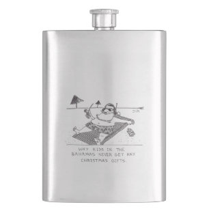 Santa Beach Time stainless steel flask