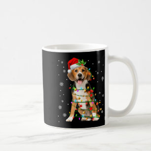 Santa Beagle Christmas Lights Xmas Dog Lover Men W Coffee Mug