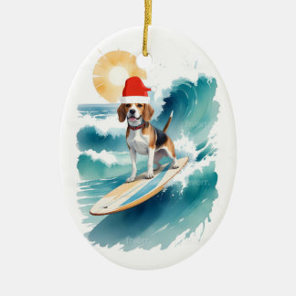 Santa Beagle Christmas ornament