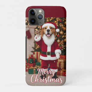 Santa Beagle Merry Christmas - Beagle Xmas Dog iPhone 11 Pro Case