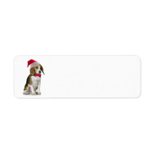 Santa Beagle Return Address Label