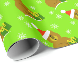Santa Bear Kids Christmas Wrapping Paper
