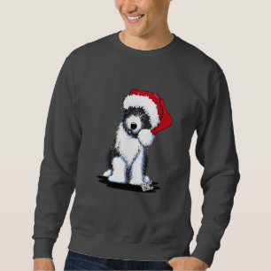 Santa Bearded Collie Apparel Sweatshirt