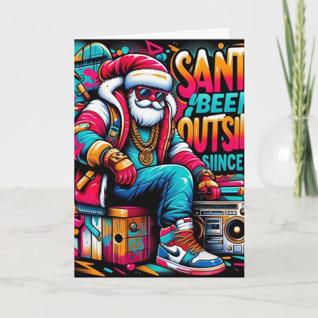 Santa Been Outside Holiday Card (Front)