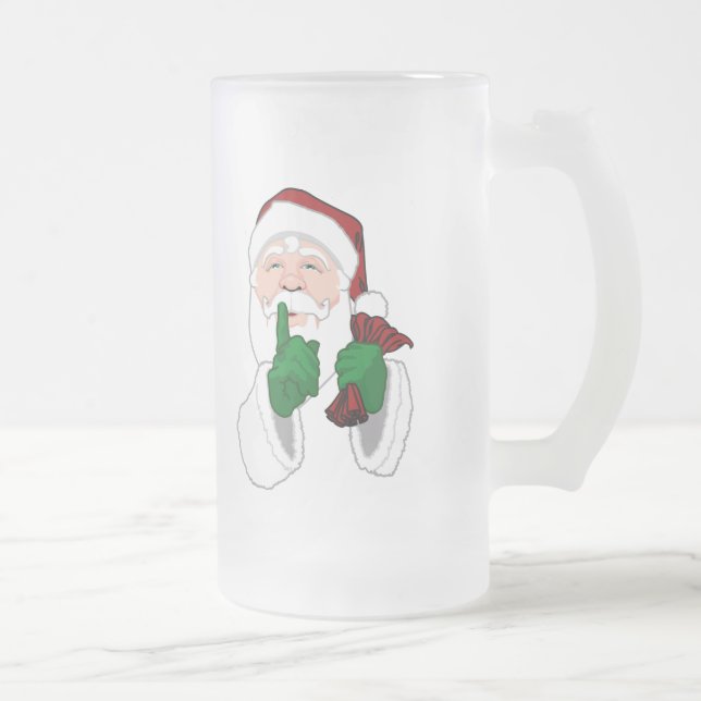 Santa Beer Mug Festive Christmas Santa Glasses Cup (Right)