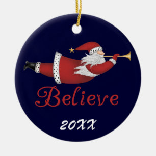 Santa Believe Dated Keepsake Ornament