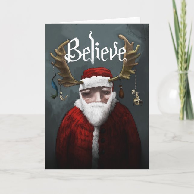 Santa "Believe" Holiday Card (Front)