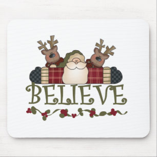 Santa Believe T-shirts and Gifts Mouse Mat