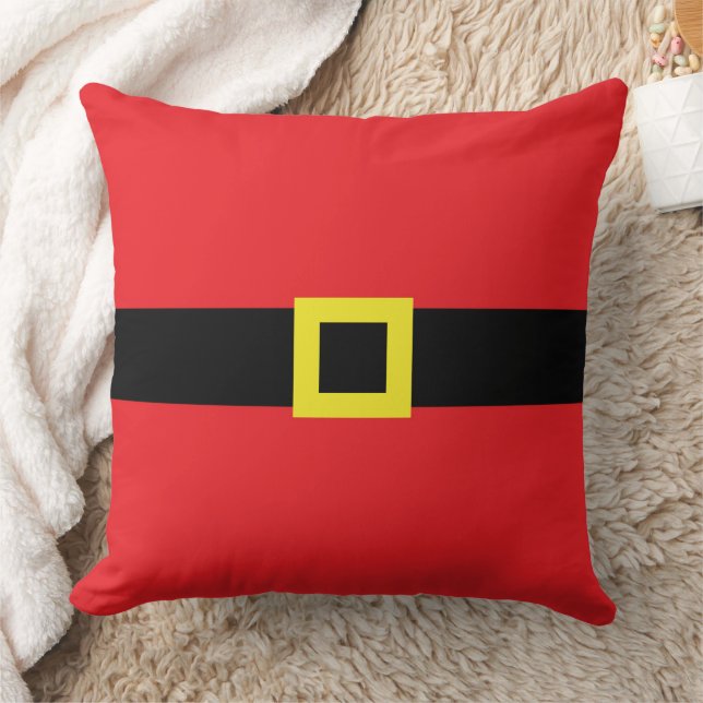 Santa Belly Belt Buckle Cute Fun Holiday Christmas Cushion (Blanket)