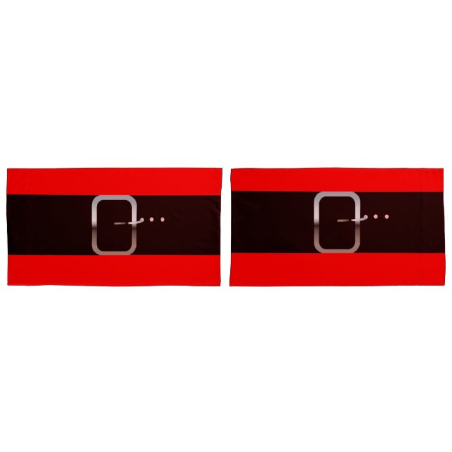 Santa Belly Pair of Pillowcases, King Pillowcase (Front-Set)