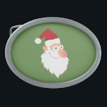 Santa Belt Buckle<br><div class="desc">Illustration of Santa Claus Head.</div>